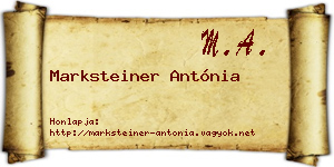 Marksteiner Antónia névjegykártya
